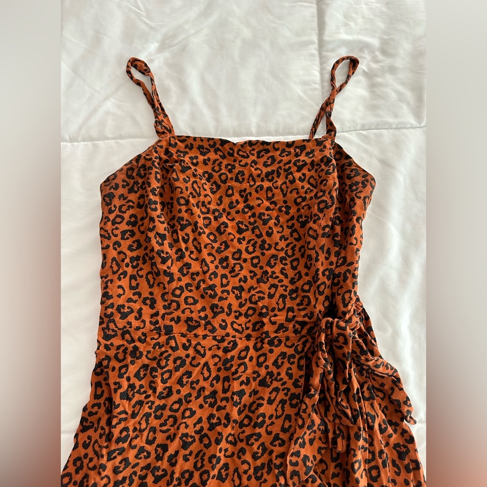 Cheetah Print Wrap Dress